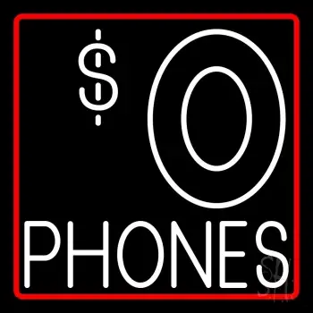 Free Phones 1 LED Neon Sign