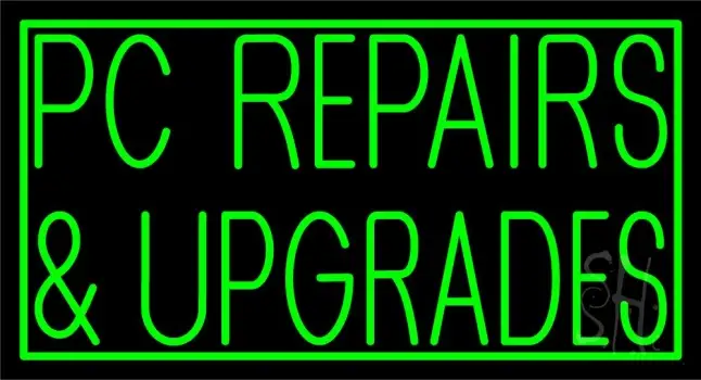 Green Pc Repair And Upgrade 1 LED Neon Sign