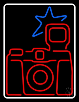 Red Camera Logo LED Neon Sign