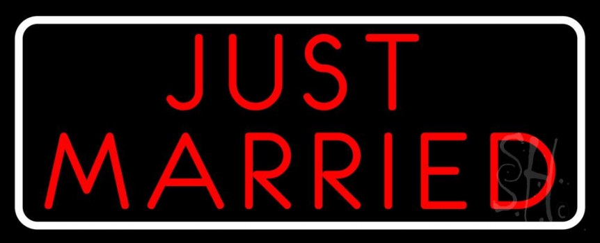 Red Just Married LED Neon Sign