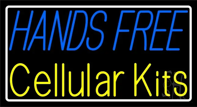 Yellow Hands Free Cellular Kits 1 LED Neon Sign