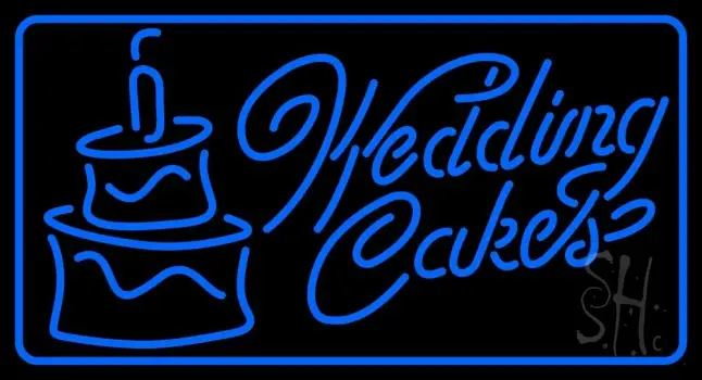 Blue Wedding Cakes 1 LED Neon Sign
