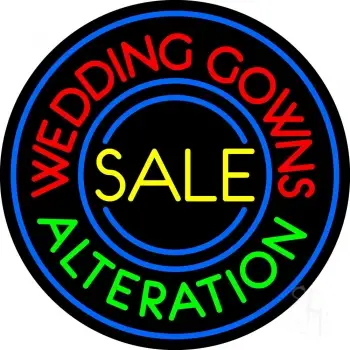 Circle Wedding Gowns Alteration LED Neon Sign