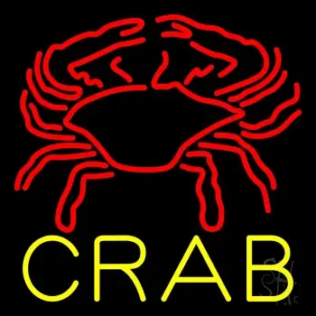 Crab Block With Logo 2 LED Neon Sign