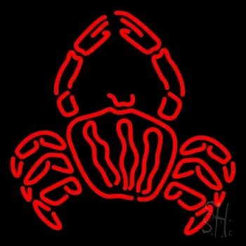 Crab Logo Red LED Neon Sign