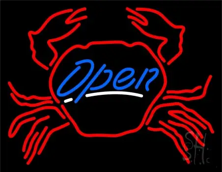 Crab Open LED Neon Sign