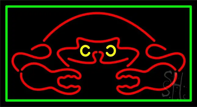 Crab Red Logo 1 LED Neon Sign