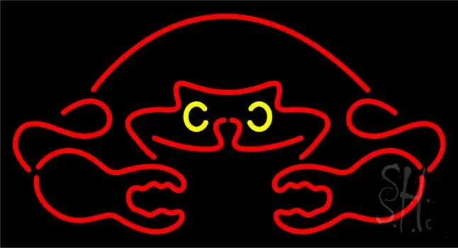 Crab Red Logo 2 LED Neon Sign