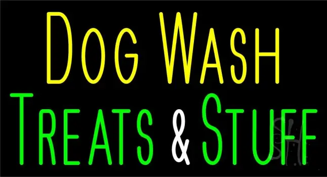 Dog Wash Treat And Stuff 1 LED Neon Sign