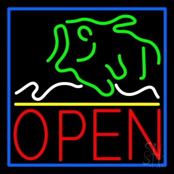 Fish Open 1 LED Neon Sign