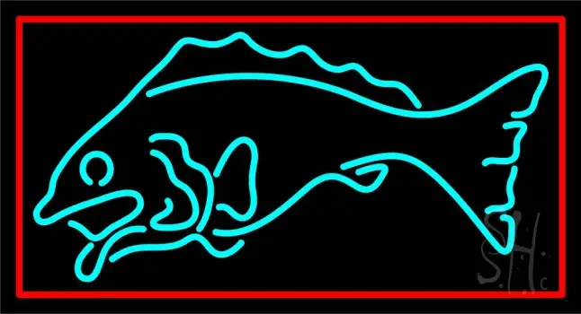 Fish Tuquoise Logo LED Neon Sign