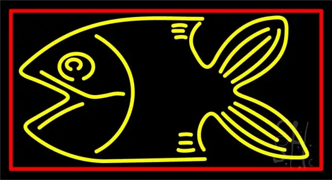Fish Turquoise LED Neon Sign