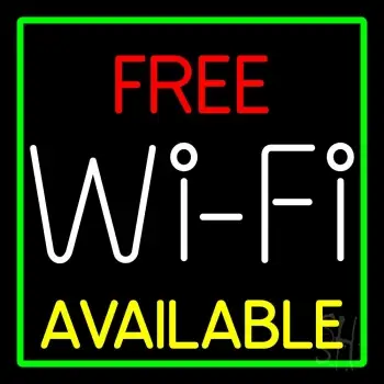 Free Wifi Available Block LED Neon Sign