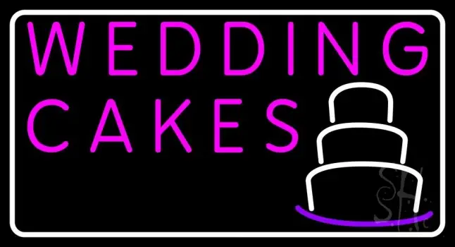 Pink Wedding Cakes LED Neon Sign