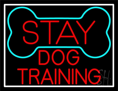 Red Dog Training Block LED Neon Sign