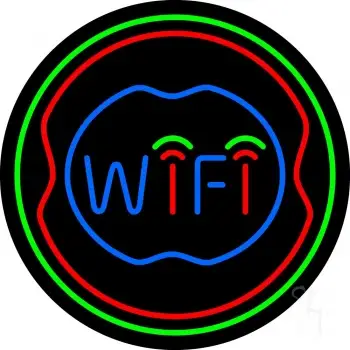 Red Free Wifi Available Here LED Neon Sign