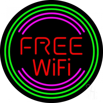 Red Free Wifi Neon Block 2 LED Neon Sign