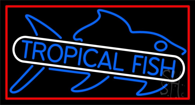 Tropical Fish Blue LED Neon Sign