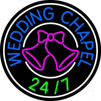 Wedding Chapel With Bell LED Neon Sign