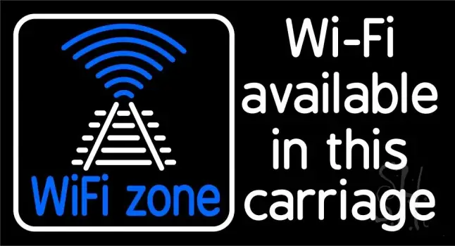 Wifi Available In This Carriage LED Neon Sign
