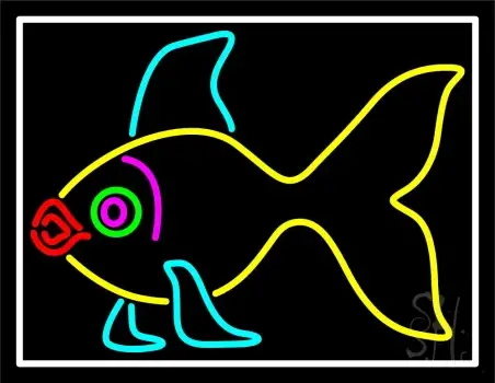 Yellow Fish LED Neon Sign