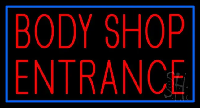Body Shop Entrance 2 LED Neon Sign