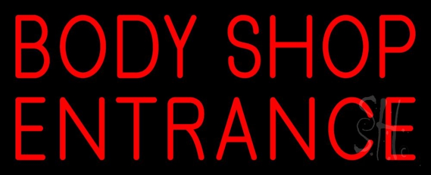Body Shop Entrance 3 LED Neon Sign