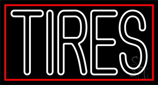 Double Stroke Tires 1 LED Neon Sign