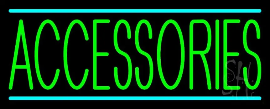 Green Accessories Turquoise Lines LED Neon Sign