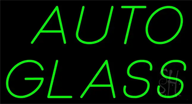 Green Auto Glass 1 LED Neon Sign