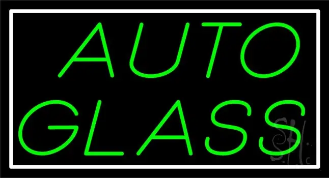 Green Auto Glass LED Neon Sign