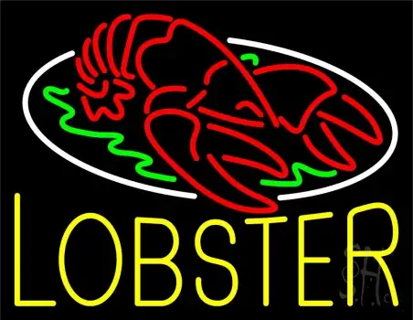 Lobster Block With Logo LED Neon Sign