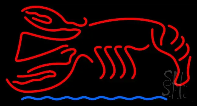 Red Lobster Blue Lines LED Neon Sign