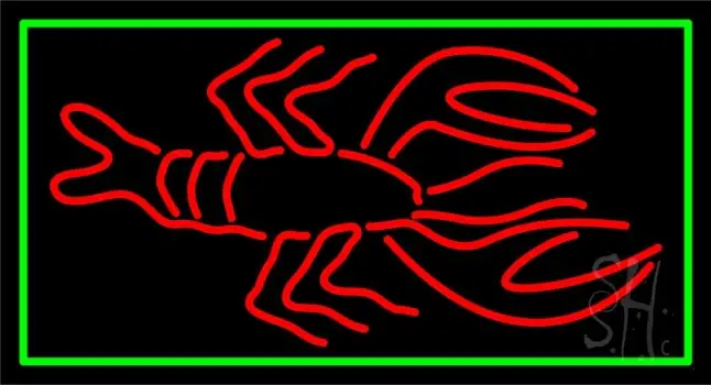 Lobster Logo In Red 1 LED Neon Sign