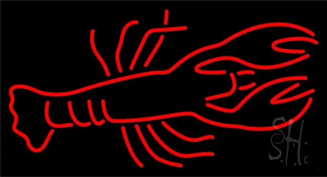 Lobster Red Logo LED Neon Sign