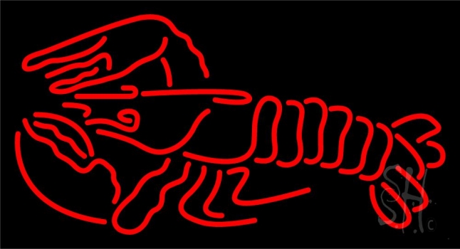 Lobster Logo Red LED Neon Sign