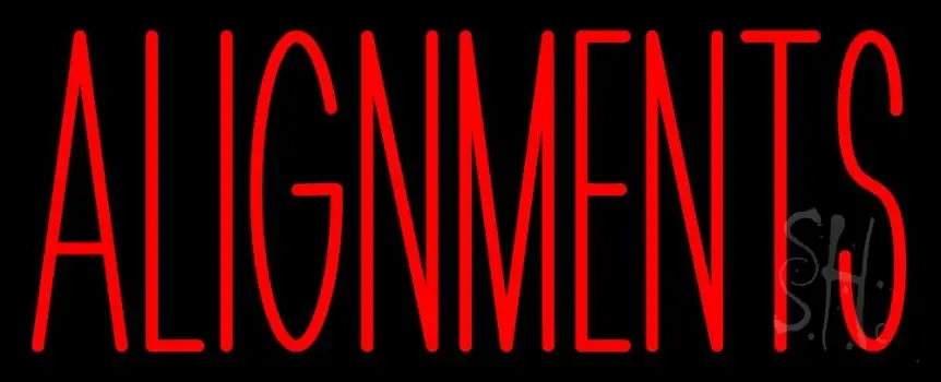 Red Alignments LED Neon Sign