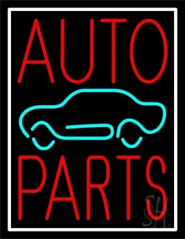 Red Auto Parts Car Logo 1 LED Neon Sign