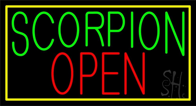 Scorpion Open 2 LED Neon Sign