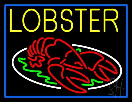 Yellow Lobster 1 LED Neon Sign