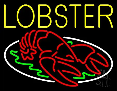 Yellow Lobster LED Neon Sign