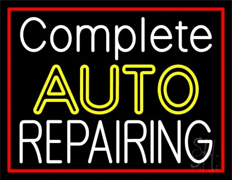 Complete Auto Repairing Red Border LED Neon Sign