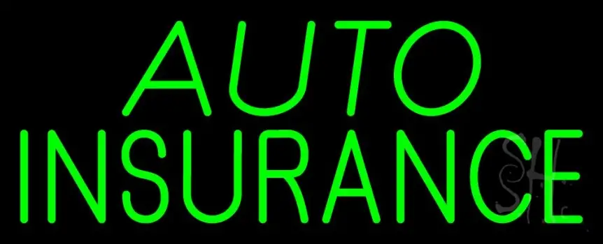 Green Auto Insurance LED Neon Sign