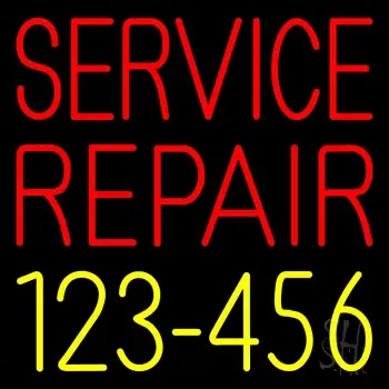Service Repair With Phone Number LED Neon Sign