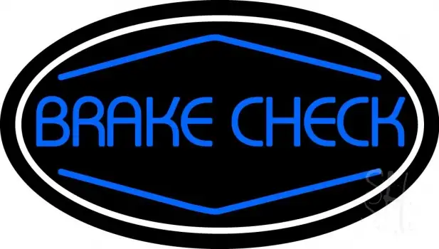 Blue Brake Check LED Neon Sign