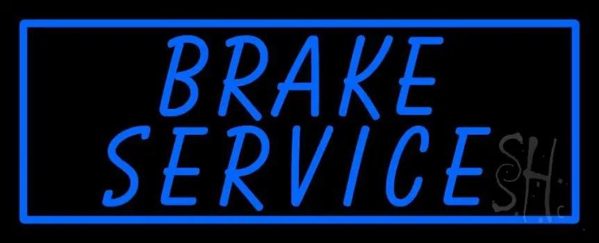 Blue Brake Service LED Neon Sign