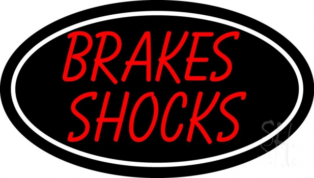 Brakes Shocks With Oval LED Neon Sign
