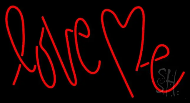 Red Love Me LED Neon Sign