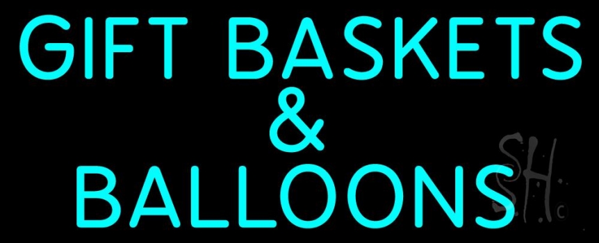 Gift Baskets Balloons Turquoise LED Neon Sign