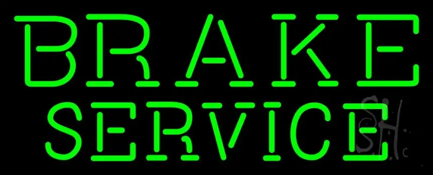 Green Brake Service LED Neon Sign